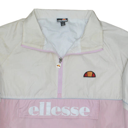 Ellesse Women's Pink Windbreaker Jacket Size 14 Lightweight Logo