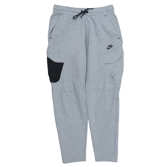 Nike Men's Grey Jogger Trousers S Regular Fit Cotton Blend