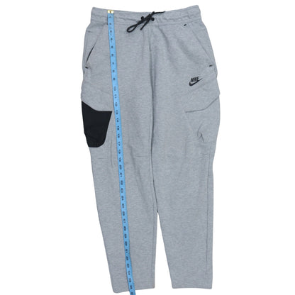 Nike Men's Grey Jogger Trousers S Regular Fit Cotton Blend