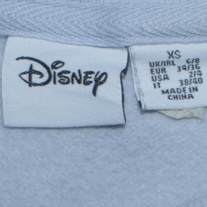 Disney x Primark Women Blue Stitch Sweatshirt XS Pullover Crew Neck