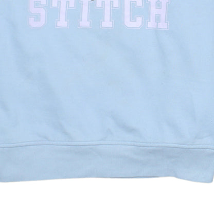 Disney x Primark Women Blue Stitch Sweatshirt XS Pullover Crew Neck