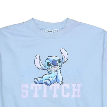 Disney x Primark Women Blue Stitch Sweatshirt XS Pullover Crew Neck