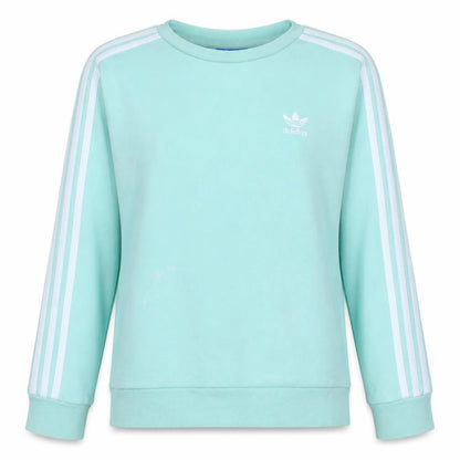 Adidas Women’s Mint Green Crew Neck Sweatshirt Size 10 Cotton Blend