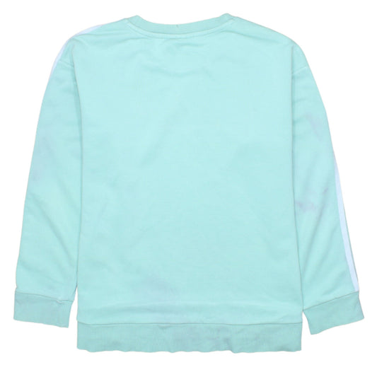 Adidas Women’s Mint Green Crew Neck Sweatshirt Size 10 Cotton Blend