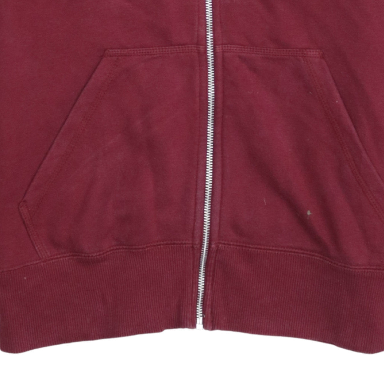 Nike Men Red Full Zip Hoodie S Fleece Lined Sportswear