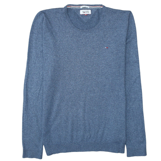 Hilfiger Denim Men's Blue XL Crew Neck Cotton Jumper
