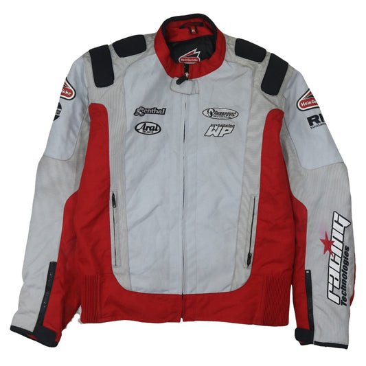 Hein Gericke Men's Red Grey XL Motorcycle Jacket Racing Style