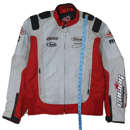 Hein Gericke Men's Red Grey XL Motorcycle Jacket Racing Style