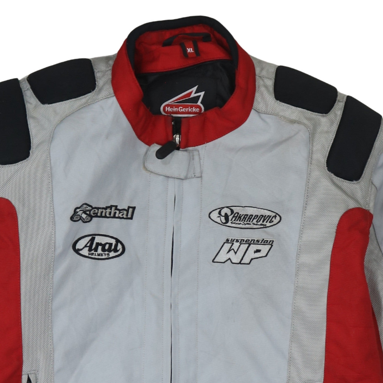 Hein Gericke Men's Red Grey XL Motorcycle Jacket Racing Style