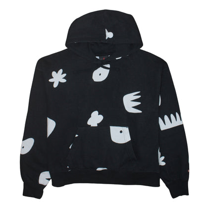 Jordan Mens Black Loose Fit Hoodie Graphic Print Cotton Blend L