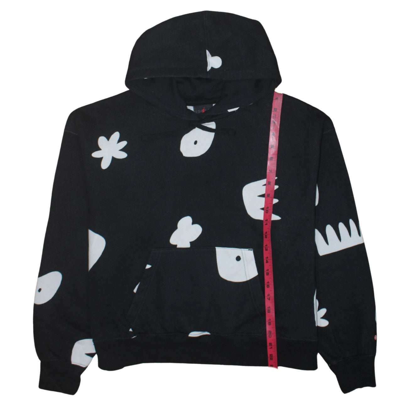 Jordan Mens Black Loose Fit Hoodie Graphic Print Cotton Blend L