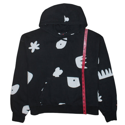 Jordan Mens Black Loose Fit Hoodie Graphic Print Cotton Blend L