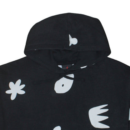 Jordan Mens Black Loose Fit Hoodie Graphic Print Cotton Blend L