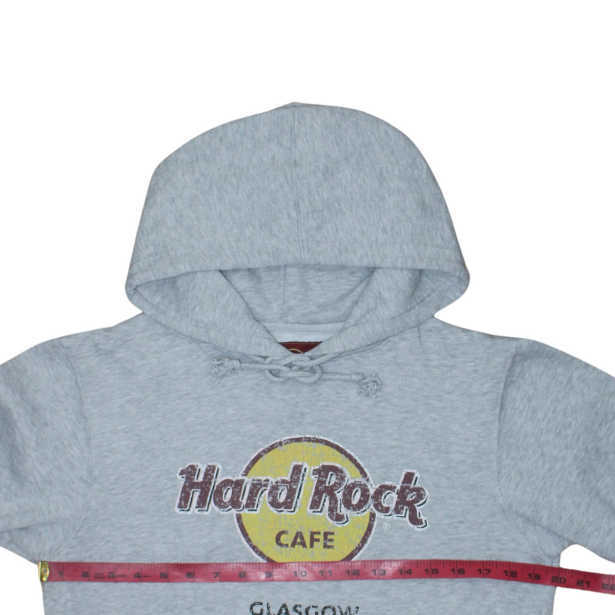 Hard Rock Cafe Glasgow Women's Grey Medium Pullover Hoodie