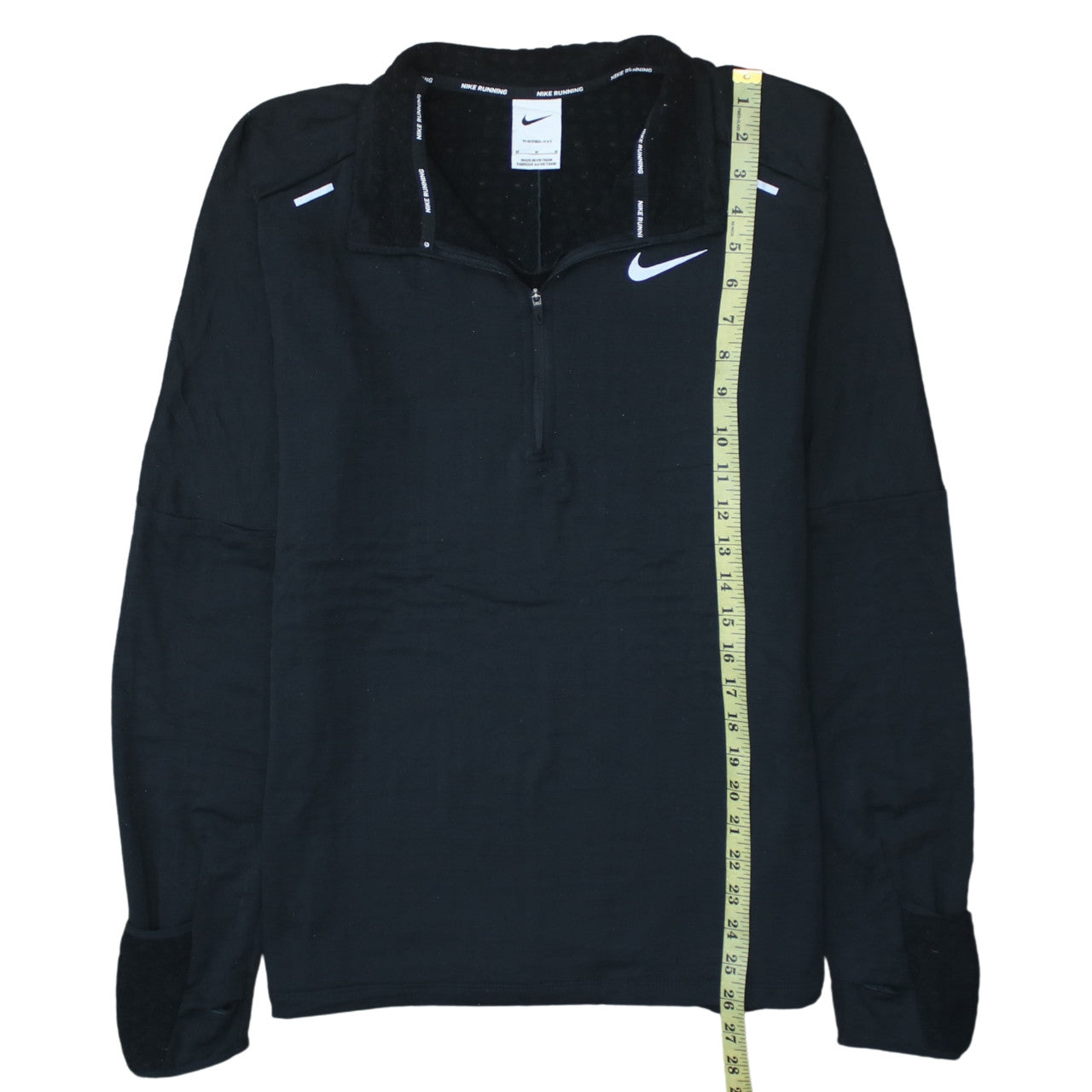 Nike Men's Black Therma-Fit Running 1/4 Zip Long Sleeve Top M