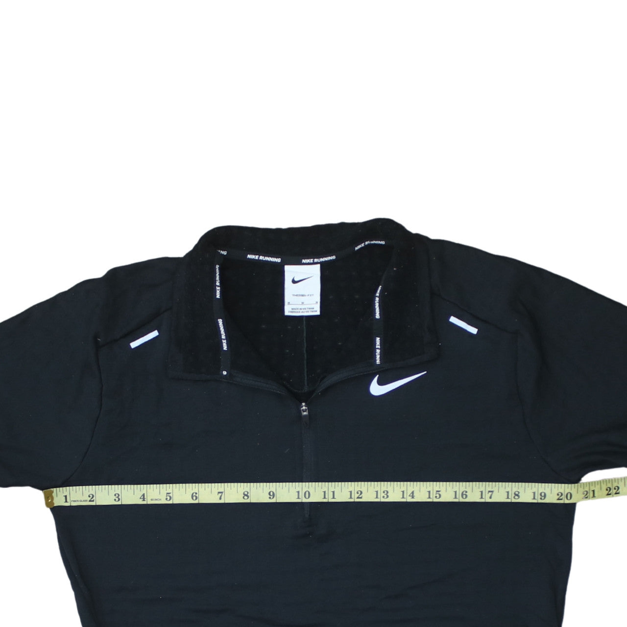 Nike Men's Black Therma-Fit Running 1/4 Zip Long Sleeve Top M