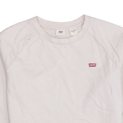 Levi's Women's Pink Crew Neck Pullover Sweatshirt Small