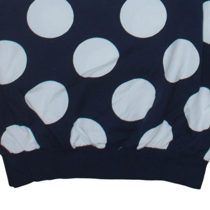 adidas Men's Blue Polka Dot Crew Neck Sweatshirt Size M