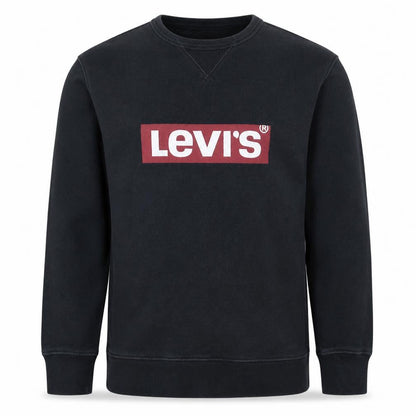Levi's Men's Black Logo Crew Neck Sweatshirt Size M Regular Fit