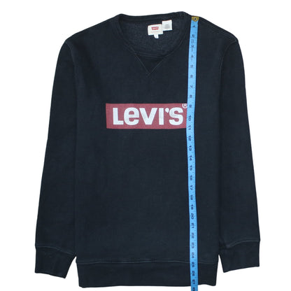 Levi's Men's Black Logo Crew Neck Sweatshirt Size M Regular Fit