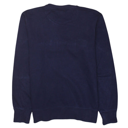 Champion Men's Blue Medium Crew Neck Embroidered Logo Sweatshirt
