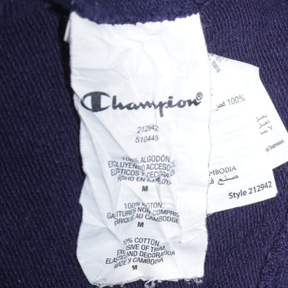 Champion Men's Blue Medium Crew Neck Embroidered Logo Sweatshirt