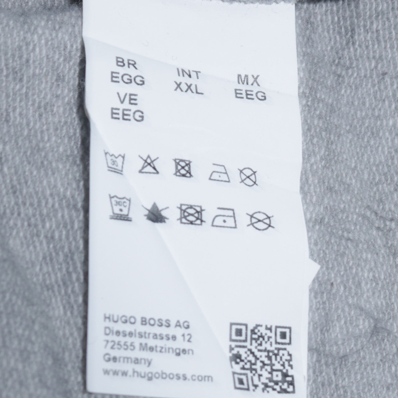 Hugo Boss Men's Grey Full Zip Sweatshirt Size 2XL