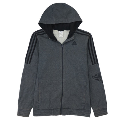 adidas Men's Grey Full Zip Hoodie Small Sportswear Jacket