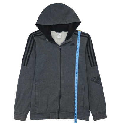 adidas Men's Grey Full Zip Hoodie Small Sportswear Jacket