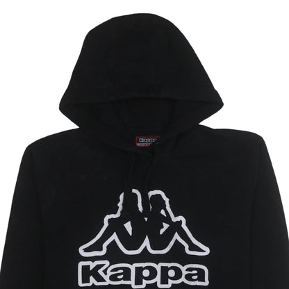 Kappa Men's Black Pullover Hoodie Large Graphic Logo Sportswear