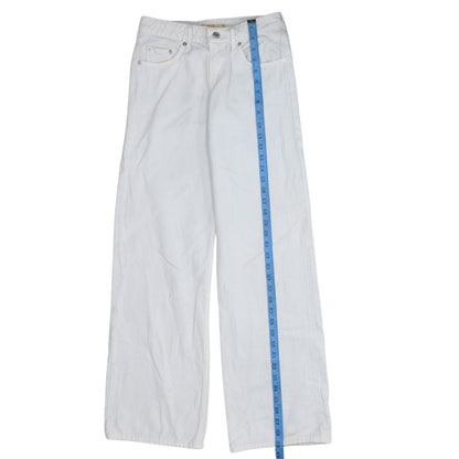 Levi's Premium Men's White 26 Low Loose Straight Denim Jeans