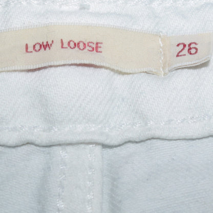 Levi's Premium Men's White 26 Low Loose Straight Denim Jeans