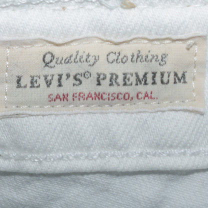 Levi's Premium Men's White 26 Low Loose Straight Denim Jeans