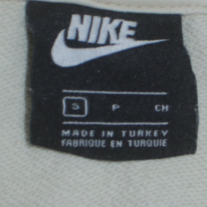 Nike Men's Beige Pullover Hoodie Small Logo Fleece Regular Fit
