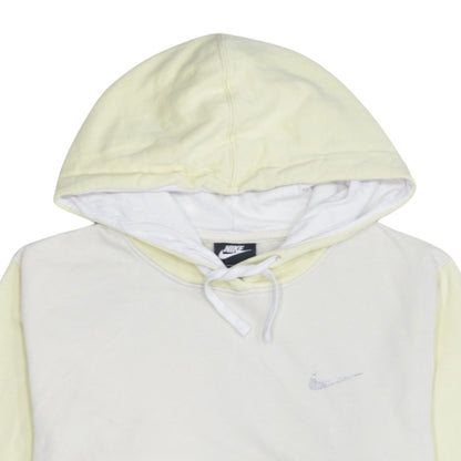 Nike Men's Beige Pullover Hoodie Small Logo Fleece Regular Fit