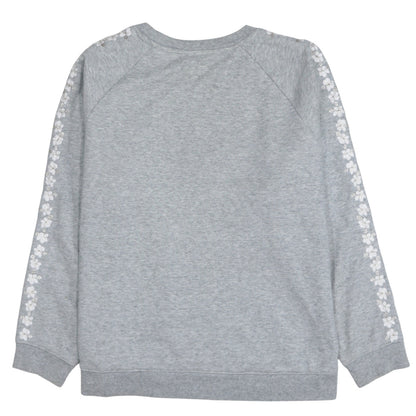 Levi's Women Grey Crew Neck Embroidered Sweatshirt M