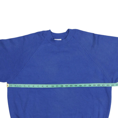 Russell Men's Blue Crew Neck Fleece Sweatshirt Medium Pullover