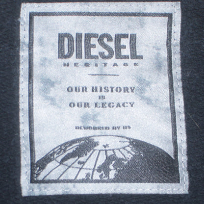 Diesel Mens Black Embroidered Logo Crew Neck Sweatshirt L