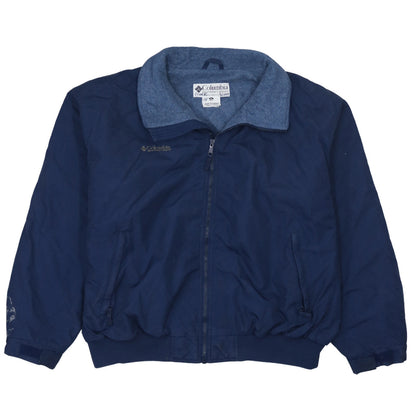 Columbia Men's Blue XL Bomber Jacket Nylon Full Zip Outdoor