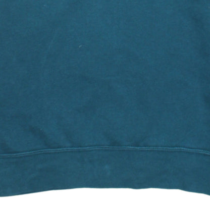 Nike Men's Blue Embroidered Logo Crew Neck Pullover Sweatshirt M