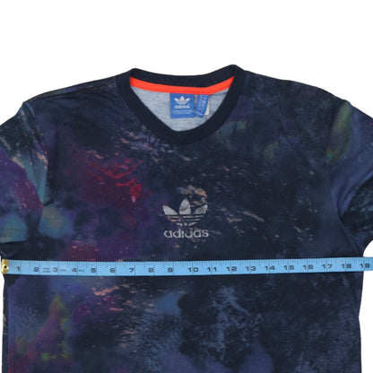 Adidas Men's Multicoloured Space Print Crew Neck T-Shirt Size M