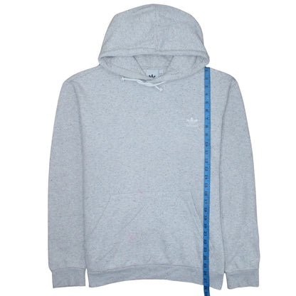 Adidas Women Grey Hoodie L Pullover Hooded Sweatshirt Casual