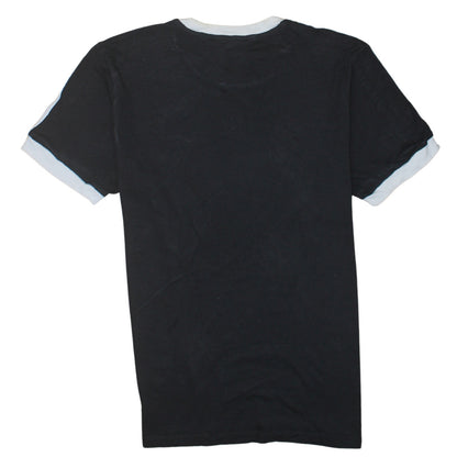 Adidas Women’s Black 3-Stripes Ringer T-Shirt Size 14