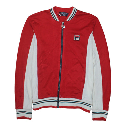 Fila White Line Men's Red Full Zip Sweatshirt Jacket M Retro Sportswear