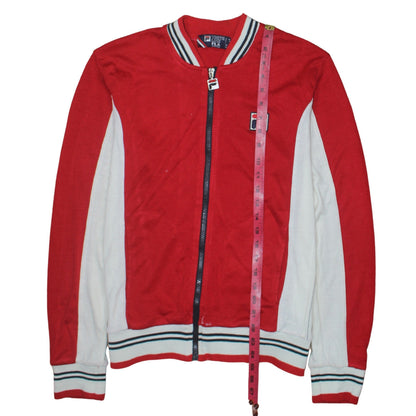 Fila White Line Men's Red Full Zip Sweatshirt Jacket M Retro Sportswear