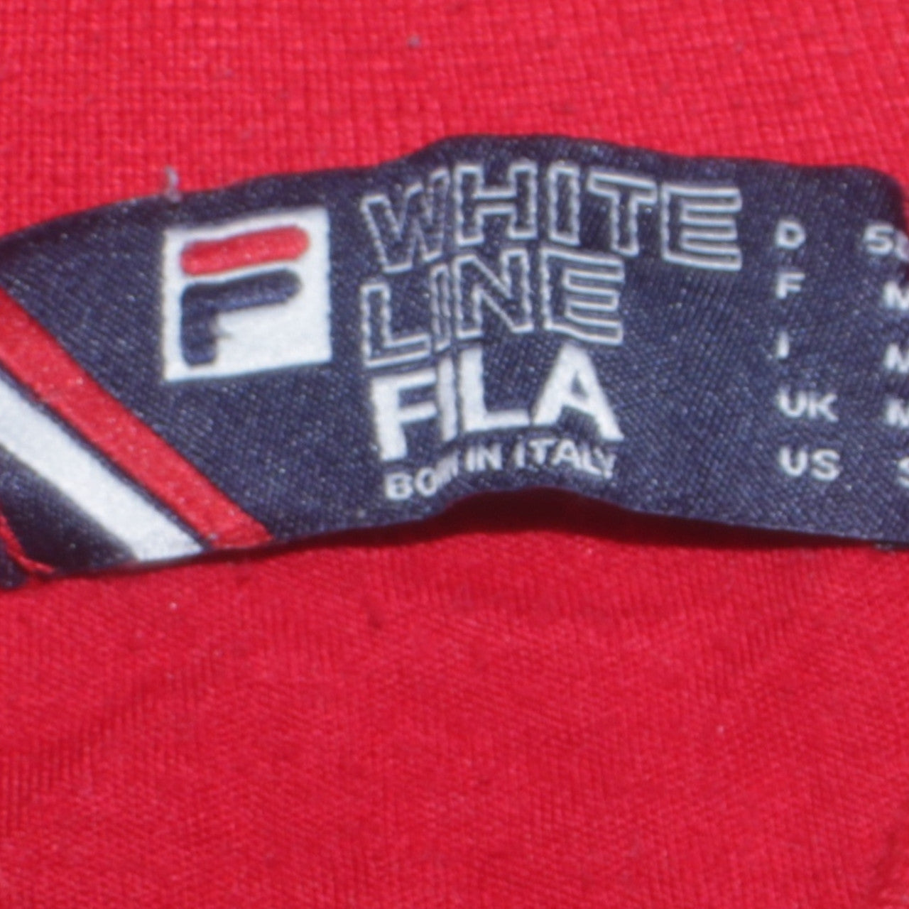 Fila White Line Men's Red Full Zip Sweatshirt Jacket M Retro Sportswear