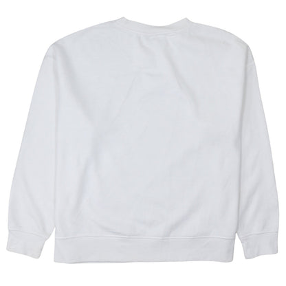Disney Womens White Mickey Mouse Pullover Sweatshirt Size L 14/16