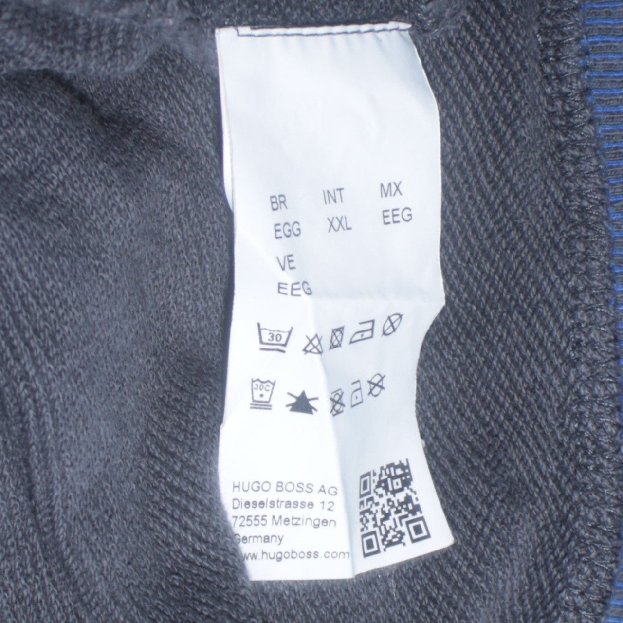 Hugo Boss Men’s Blue 2XL Full Zip Hooded Sweatshirt