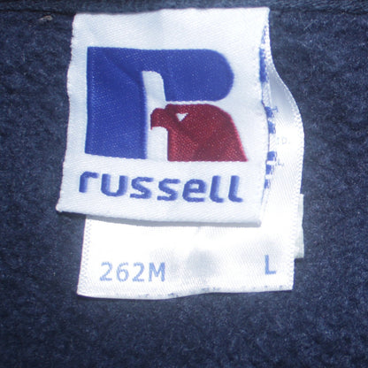 Russell Mens Blue Crew Neck Pullover Sweatshirt L Regular Fit