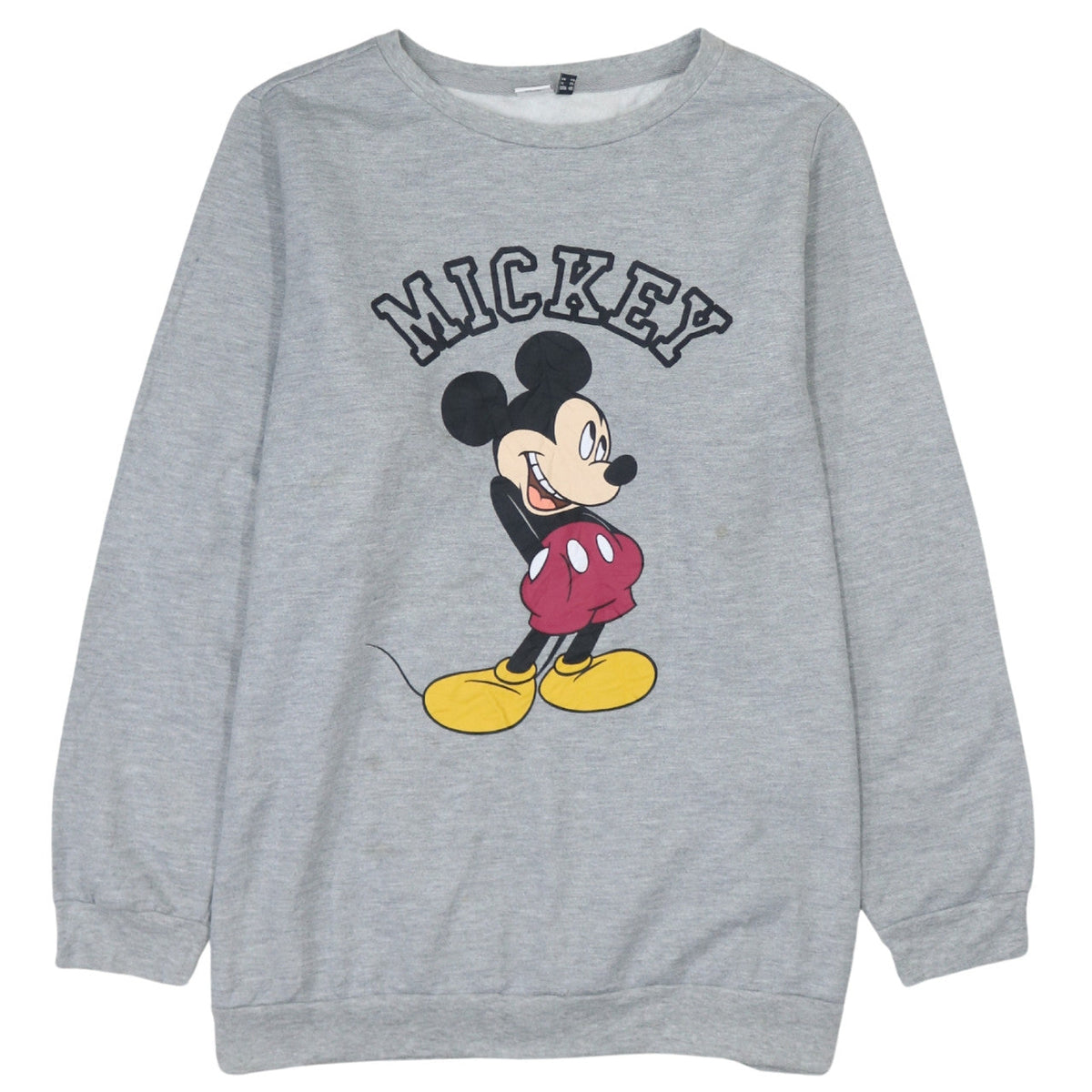 Disney Unisex Grey Mickey Mouse Pullover Sweatshirt S